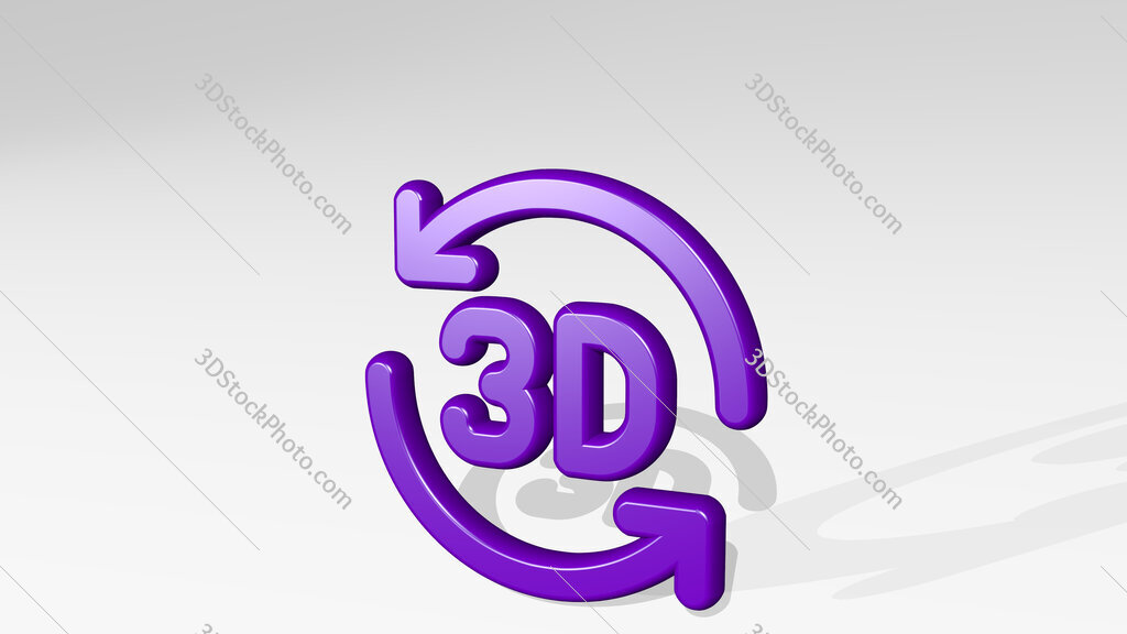 modern tv 3d sync 3D icon casting shadow