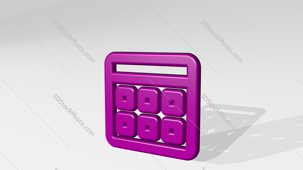 app window layout 3D icon casting shadow