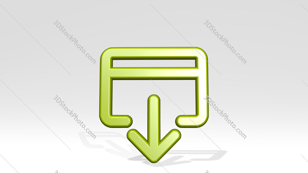 app window download 3D icon casting shadow