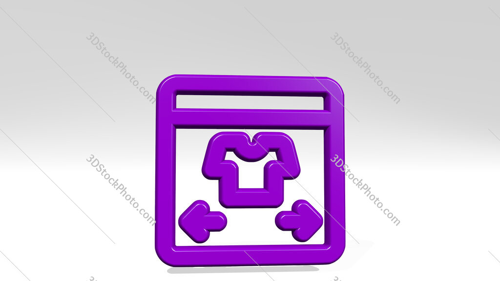 e commerce apparel browse 3D icon casting shadow