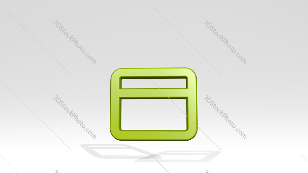 app window small 3D icon casting shadow