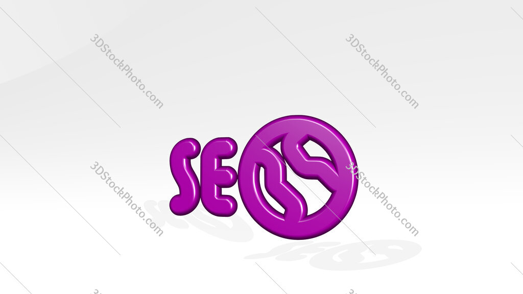 seo network 3D icon casting shadow