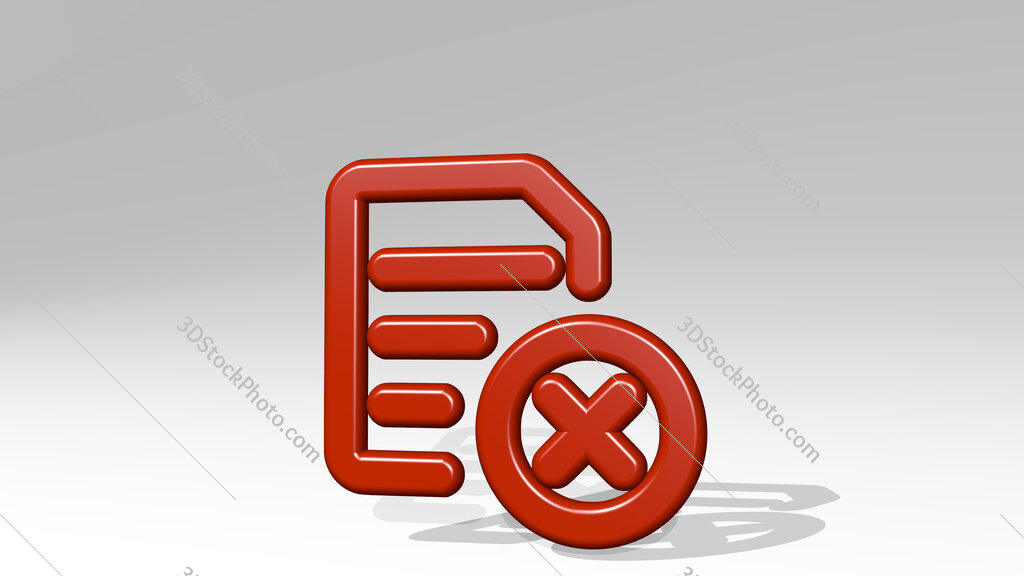common file text remove 3D icon casting shadow