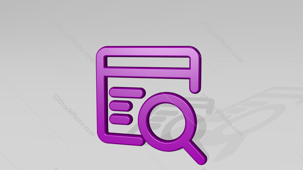 app window search text 3D icon casting shadow