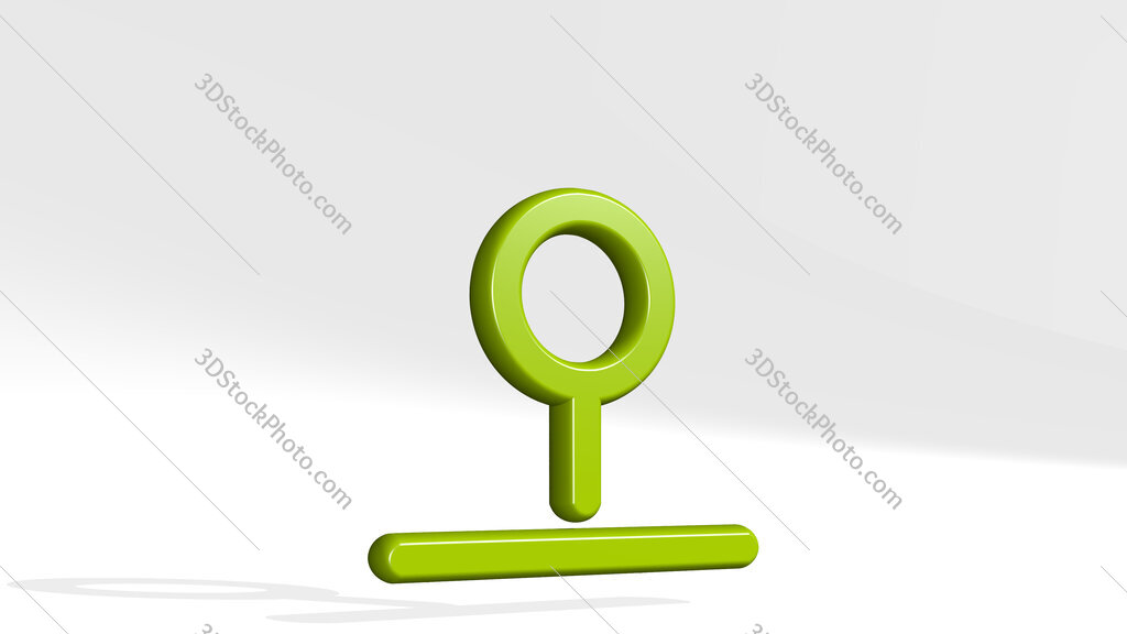 pin 3D icon casting shadow