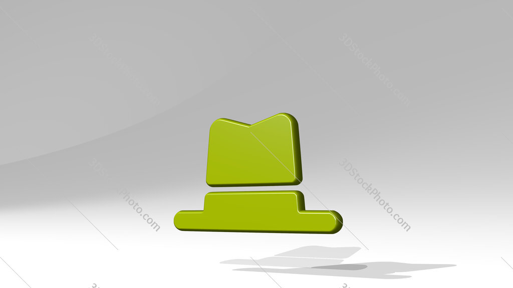 hat 3D icon casting shadow