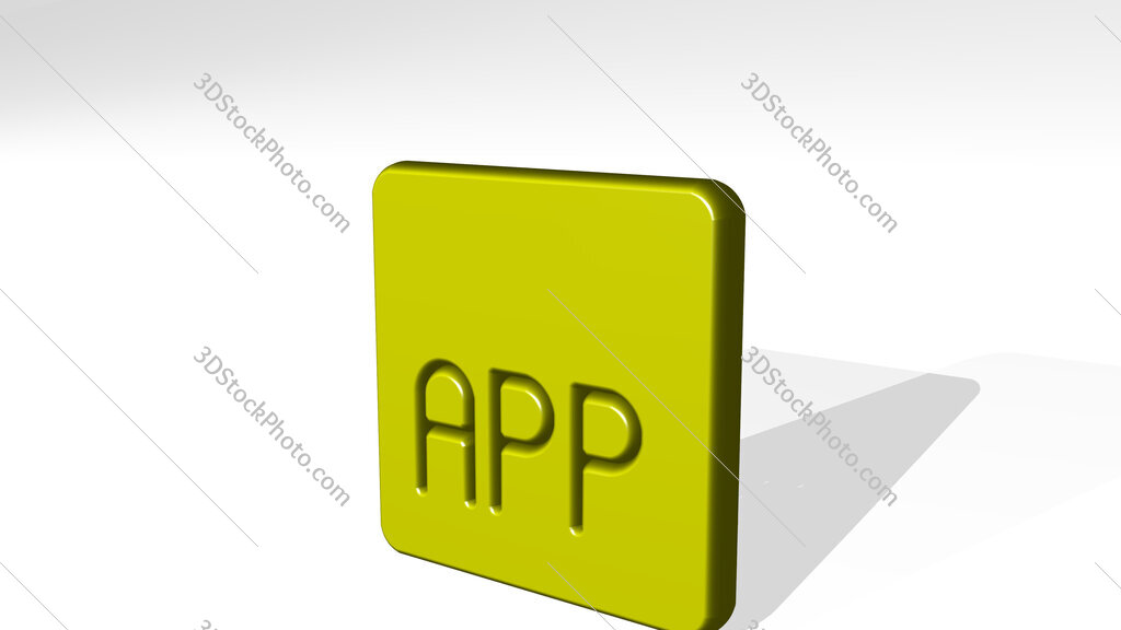app 3D icon casting shadow