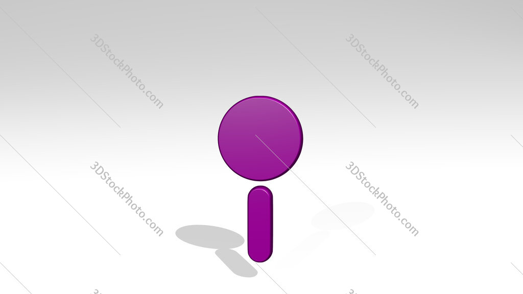 pin 3D icon casting shadow