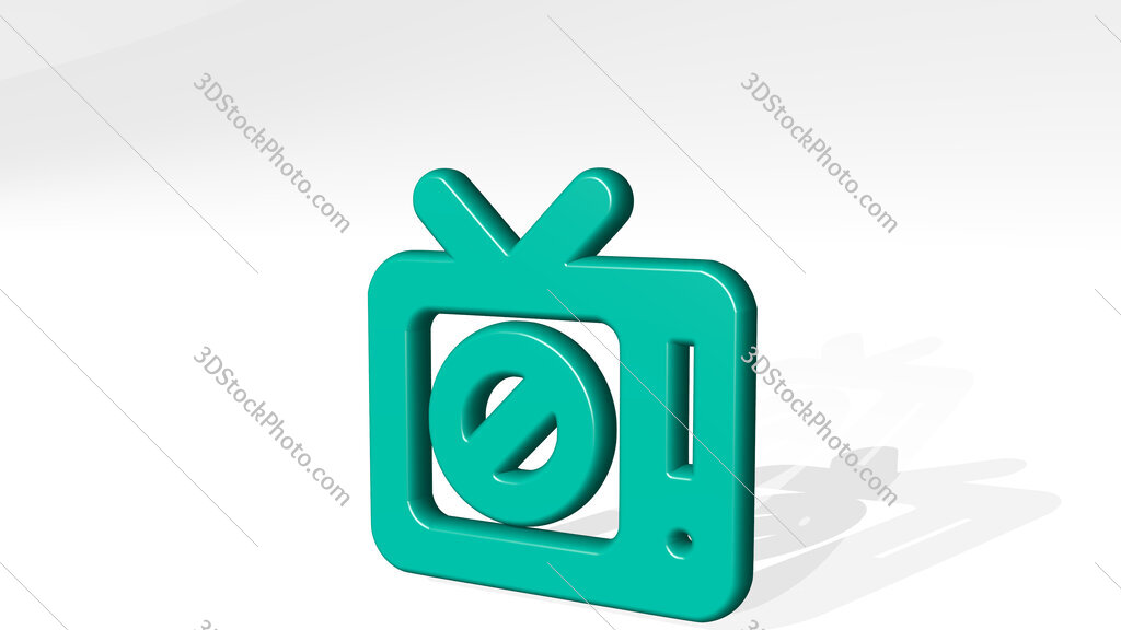 tv disable 3D icon casting shadow