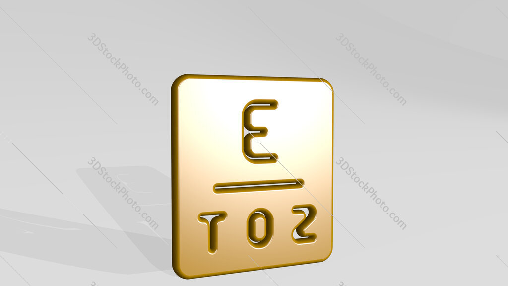 medical specialty optometrist 3D icon casting shadow