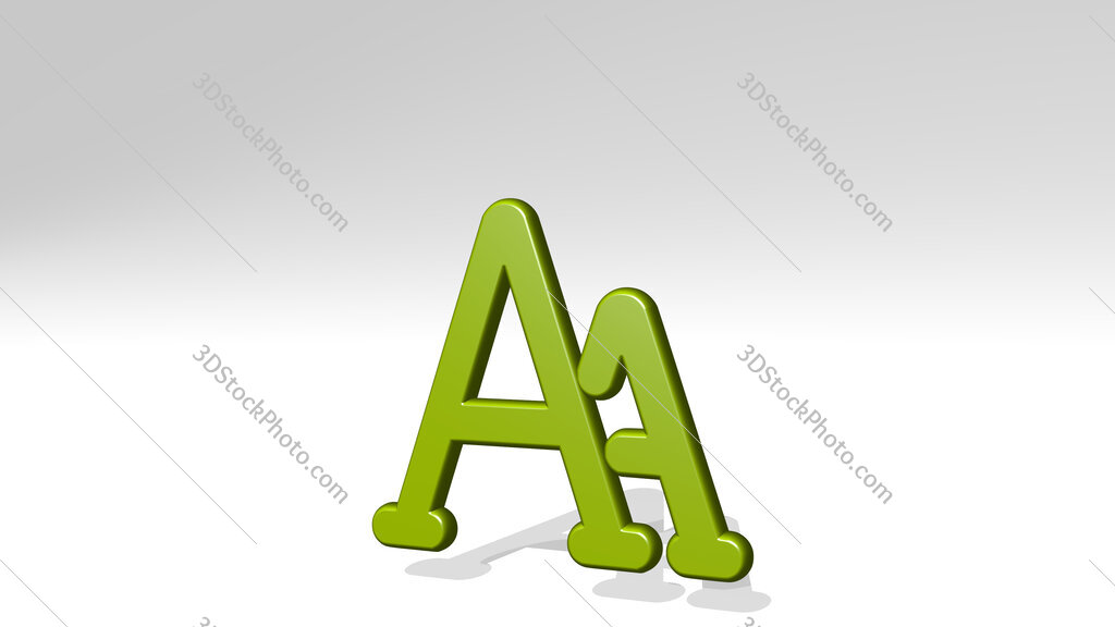 font size 3D icon casting shadow