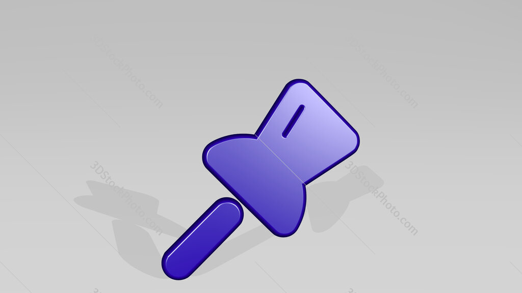 pin 3D icon casting shadow