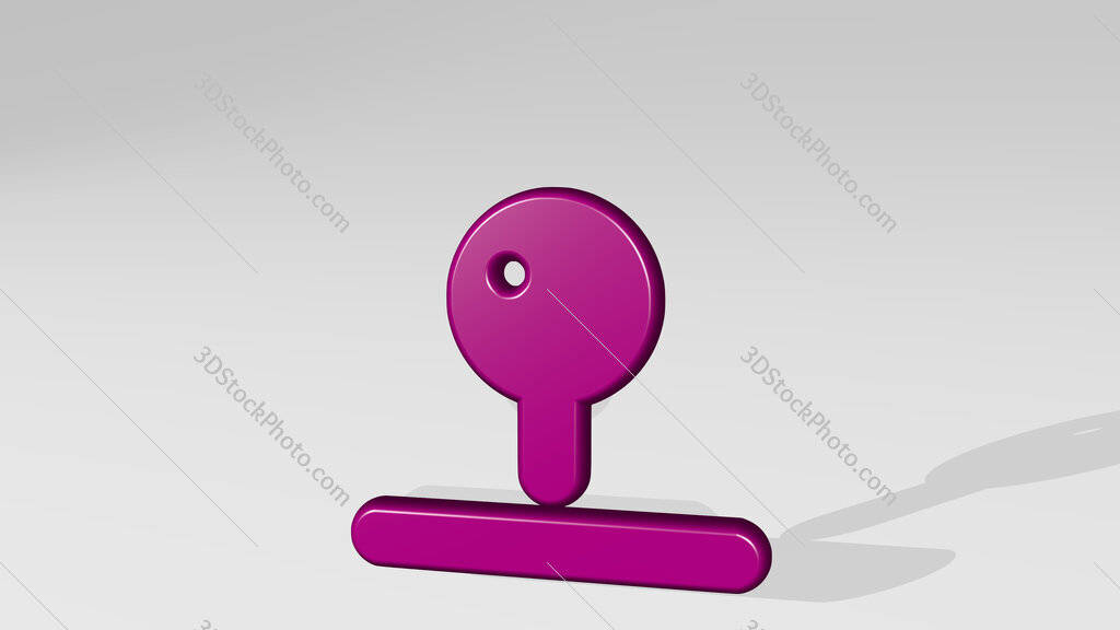 pin 3D icon casting shadow