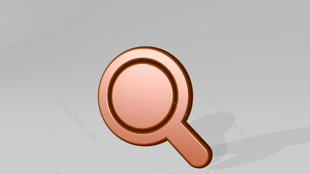 search 3D icon casting shadow