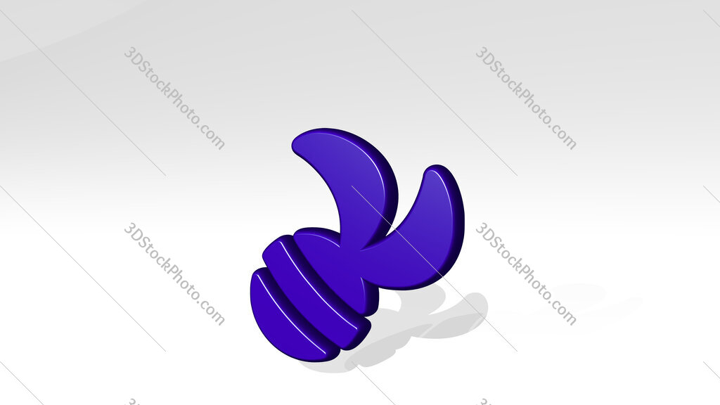 cat yarn toy 3D icon casting shadow