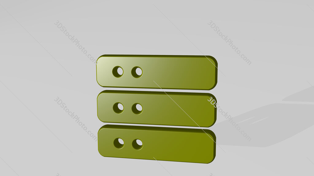 server 3D icon casting shadow