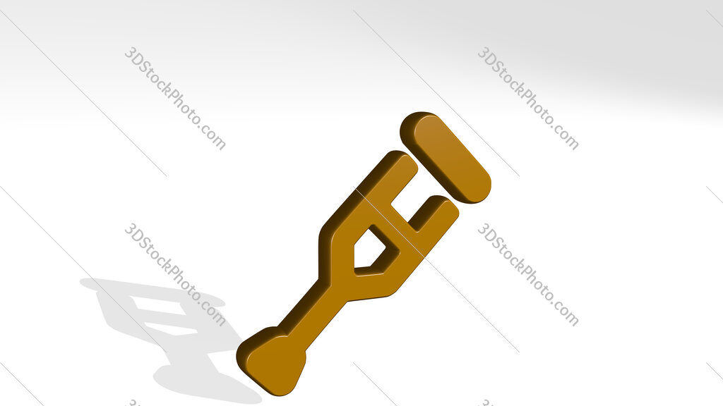 medical instrument 3D icon casting shadow
