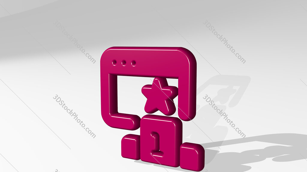 ab testing award 3D icon casting shadow