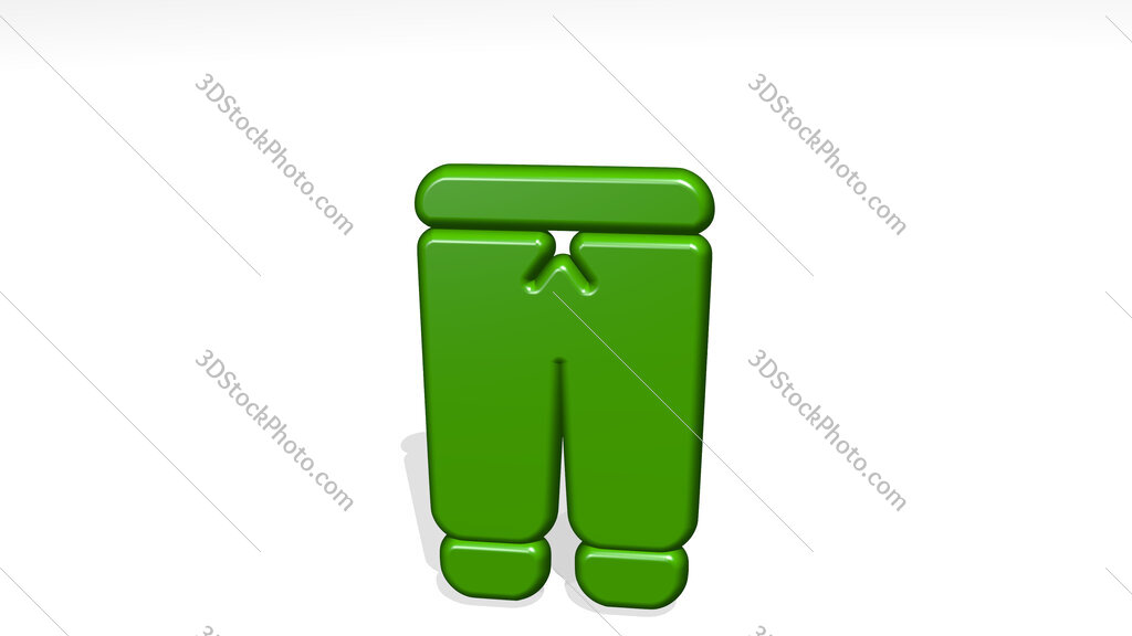 trousers calves 3D icon casting shadow