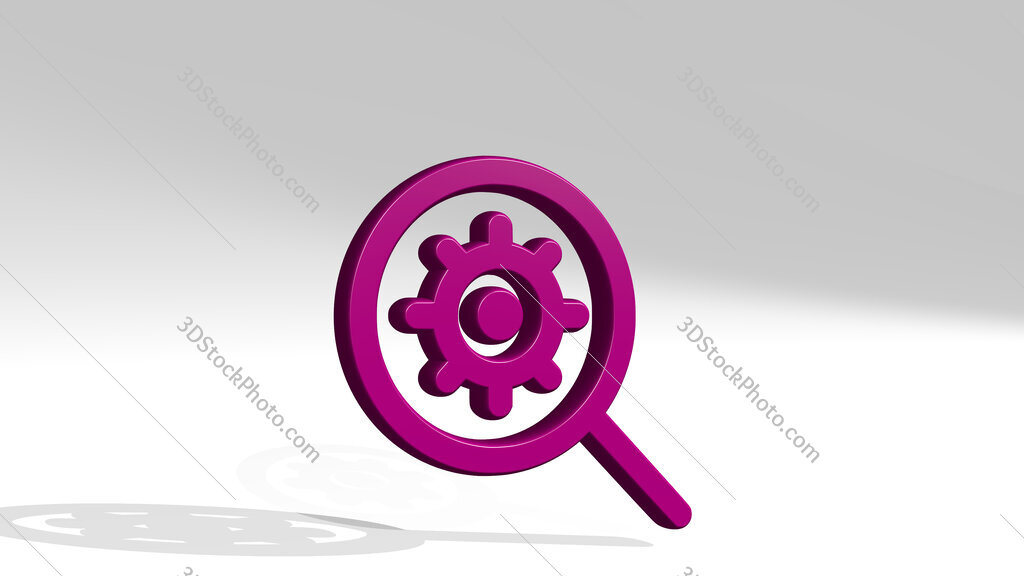 seo search settings 3D icon casting shadow