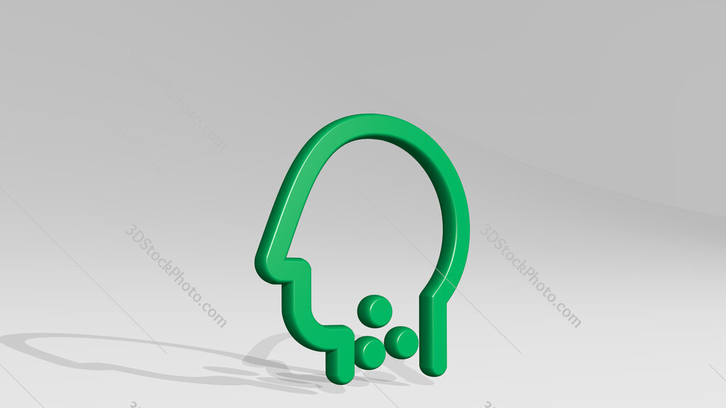 medical condition sore throat 3D icon casting shadow