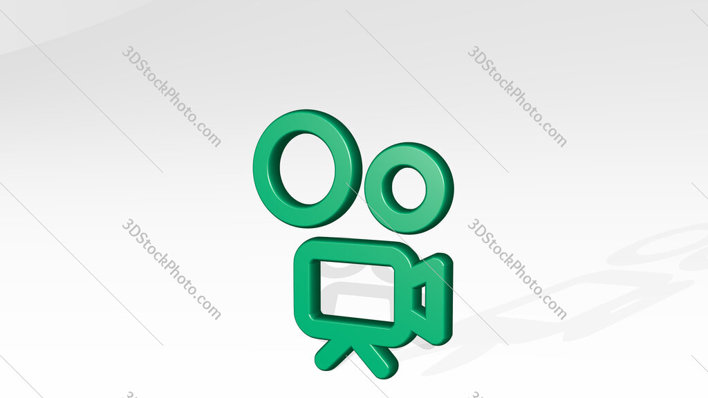 camera 3D icon casting shadow
