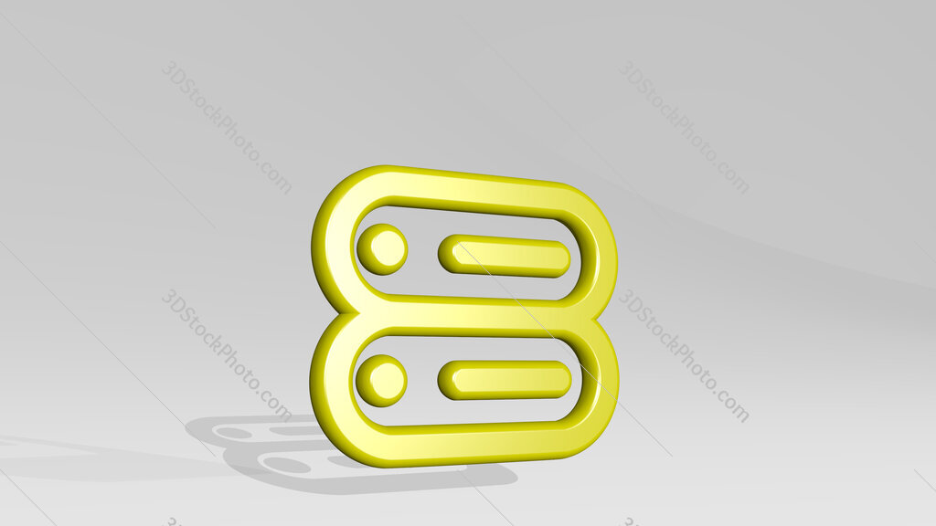 server 3D icon casting shadow