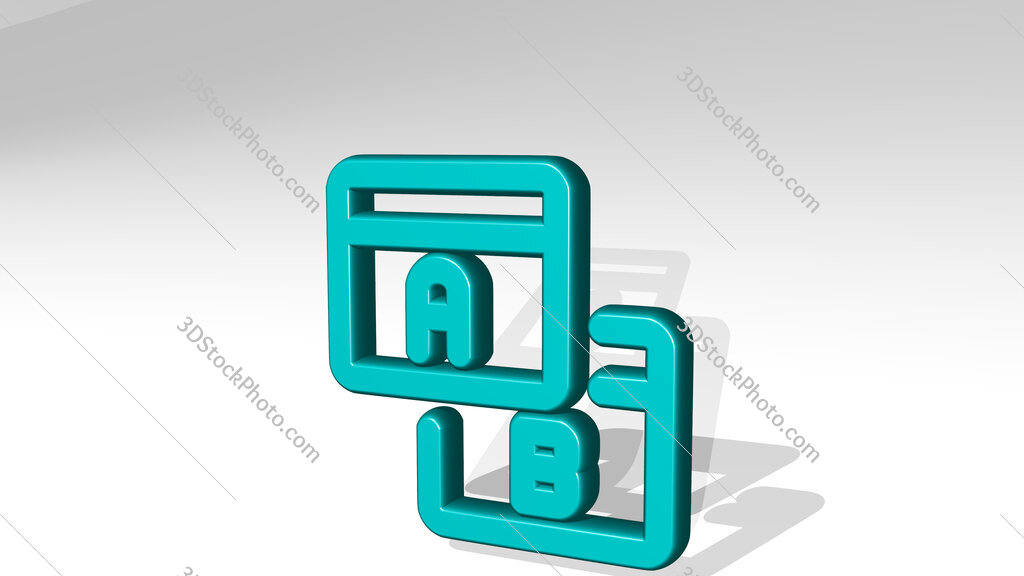 ab testing browsers 3D icon casting shadow