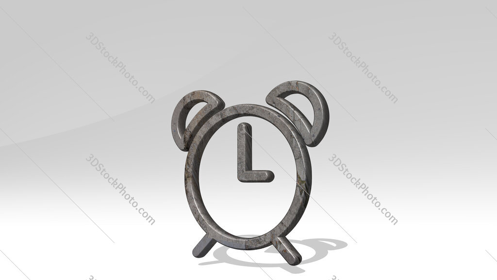 alarm clock 3D icon standing on the floor