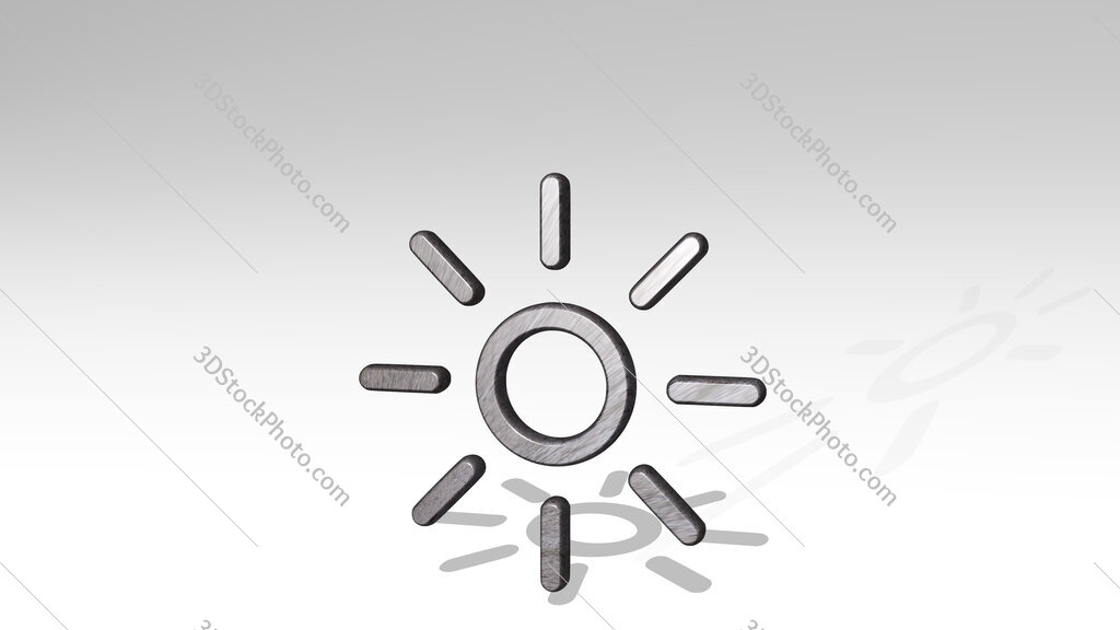brightness 3D icon standing on the floor