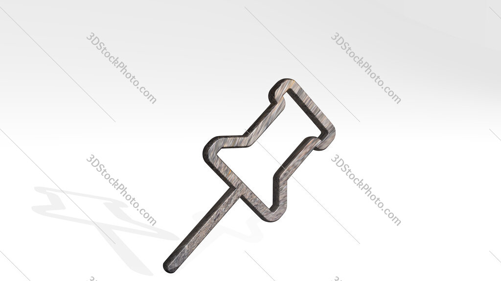 pin 3D icon standing on the floor