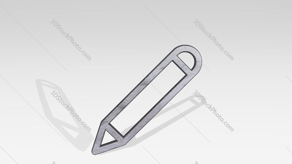 pencil 3D icon standing on the floor
