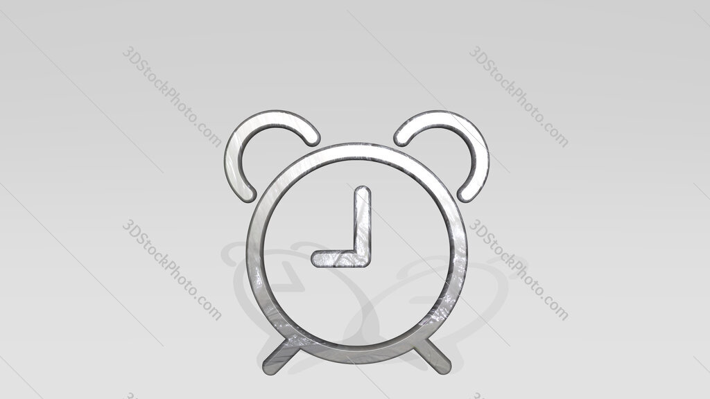 alarm clock 3D icon standing on the floor