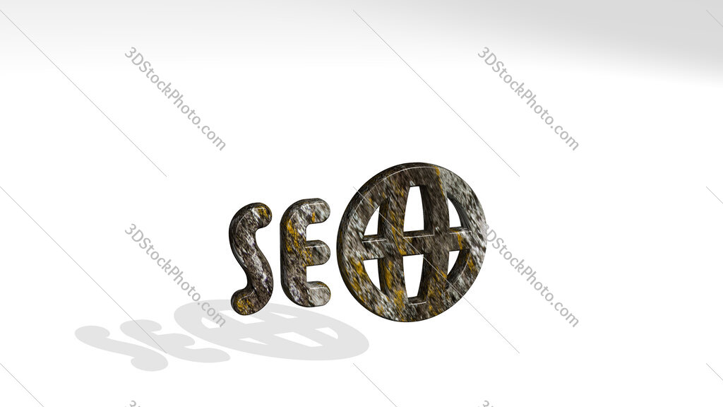 seo network 3D icon standing on the floor