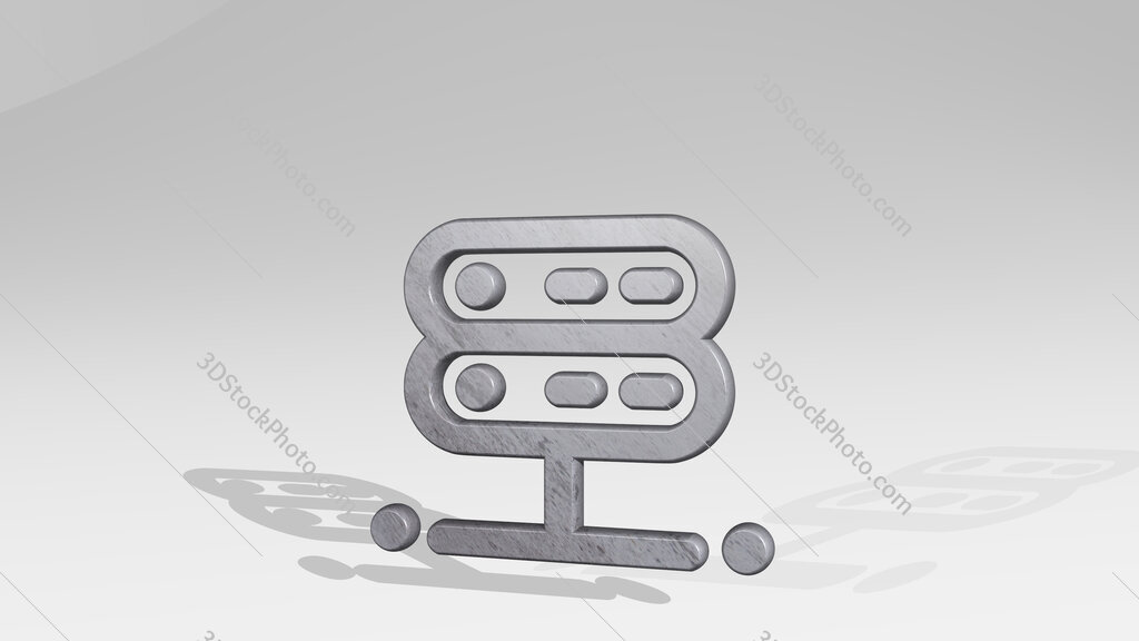 server 3D icon standing on the floor