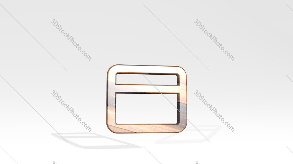 app window small 3D icon standing on the floor