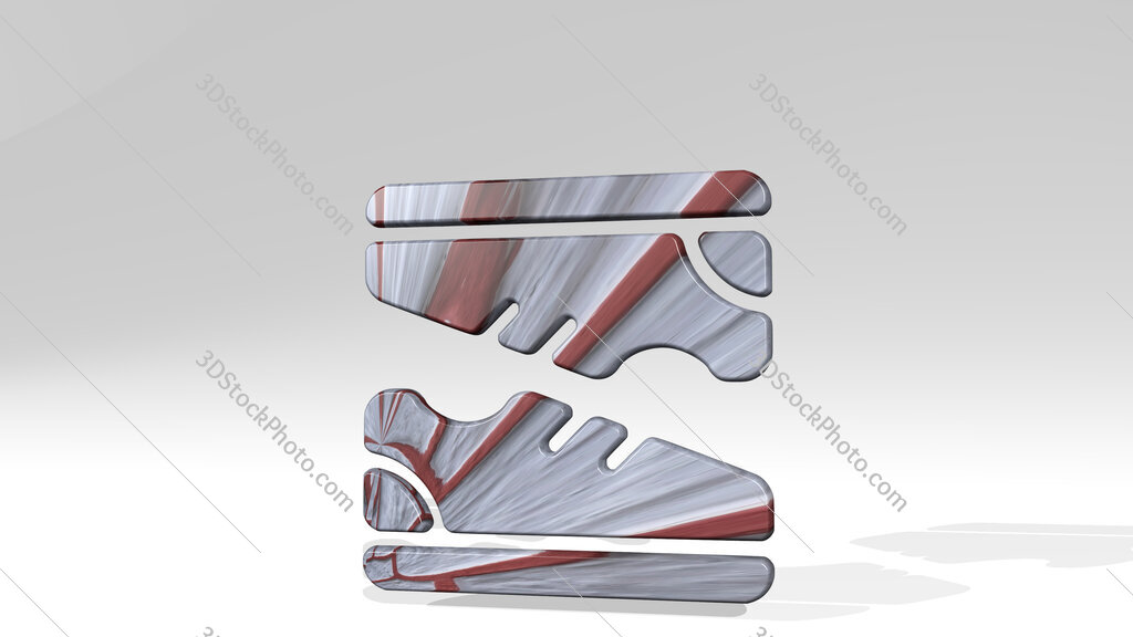 footwear sneakers 3D icon standing on the floor