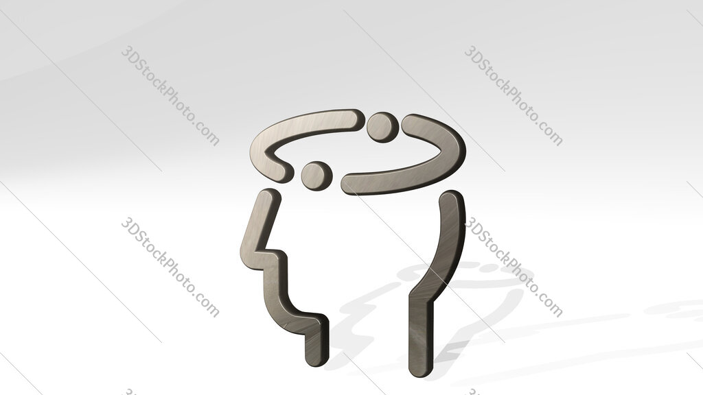 medical condition head dizziness 3D icon standing on the floor