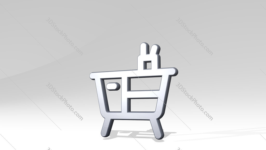 console table 3D icon standing on the floor