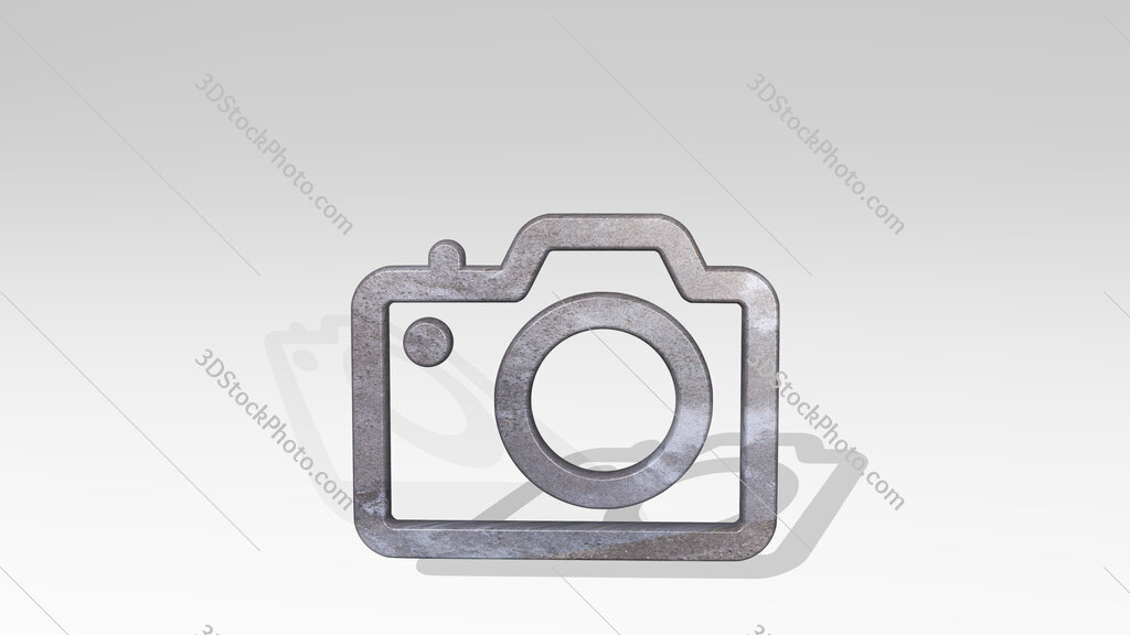 camera 3D icon standing on the floor