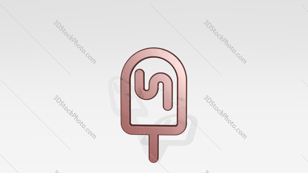 ice cream 3D icon standing on the floor