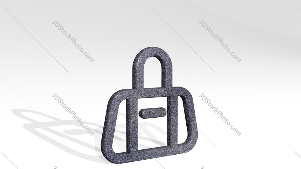 bag handle 3D icon standing on the floor