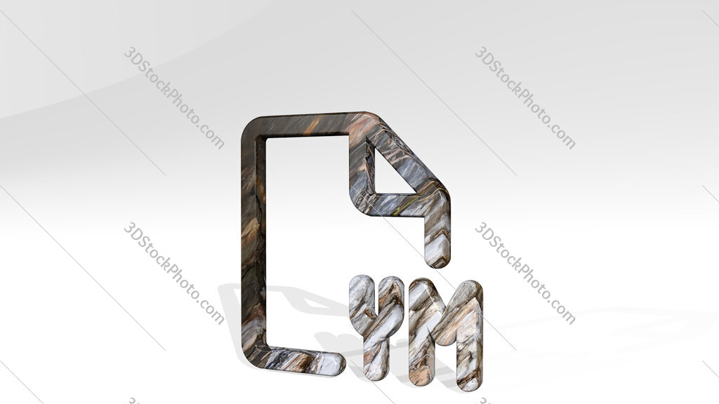 file ym 3D icon standing on the floor