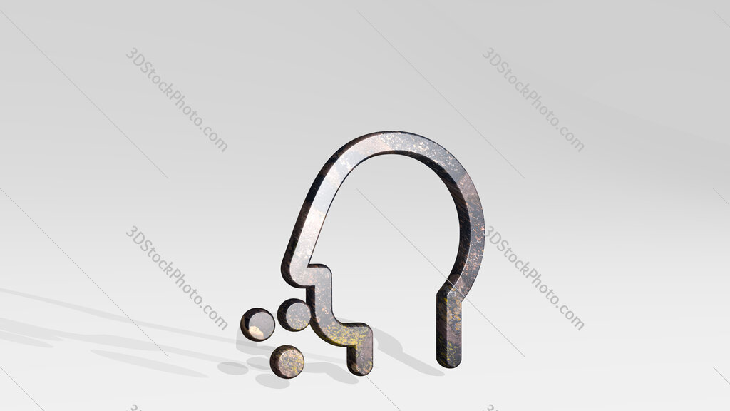 medical condition cough 3D icon standing on the floor