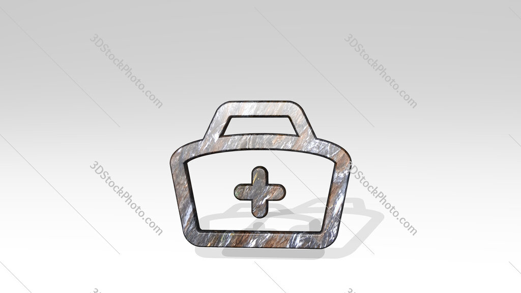 medical personnel hat 3D icon standing on the floor