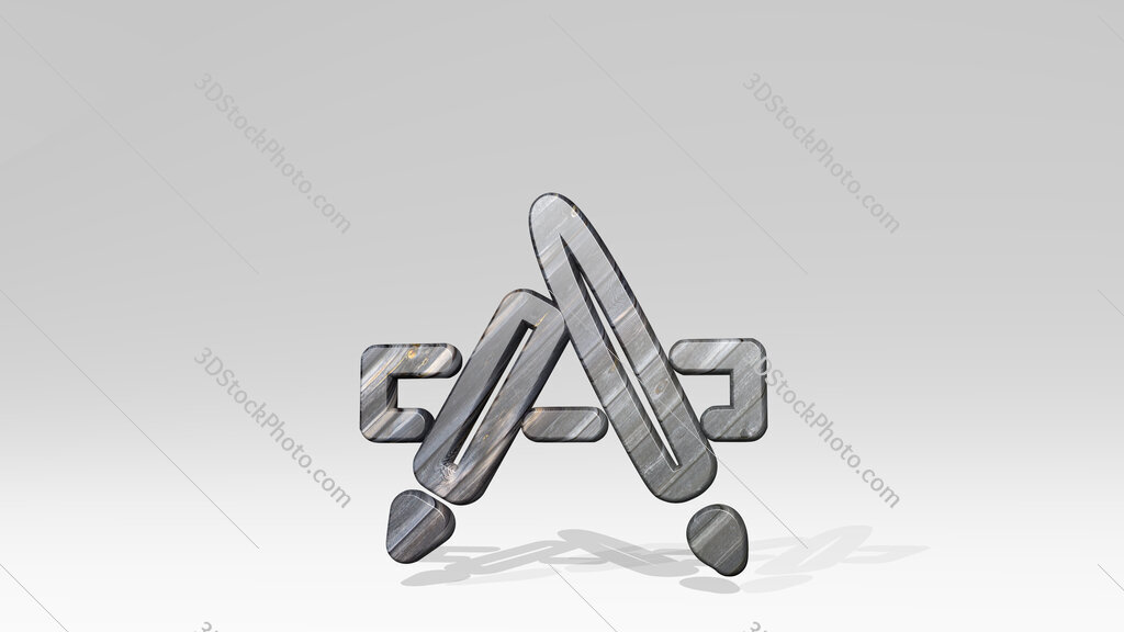 e commerce app store 3D icon standing on the floor