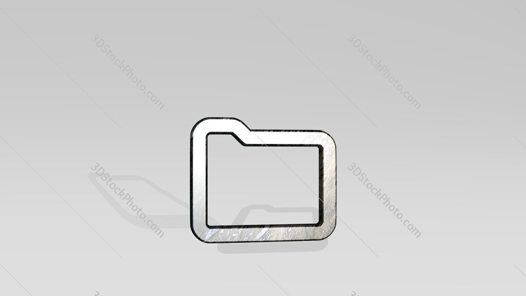 folder 3D icon standing on the floor