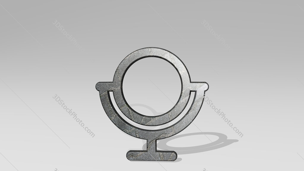 make up table mirror 3D icon standing on the floor