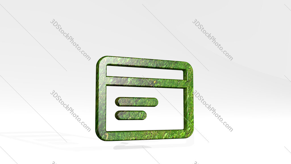 credit card 3D icon standing on the floor
