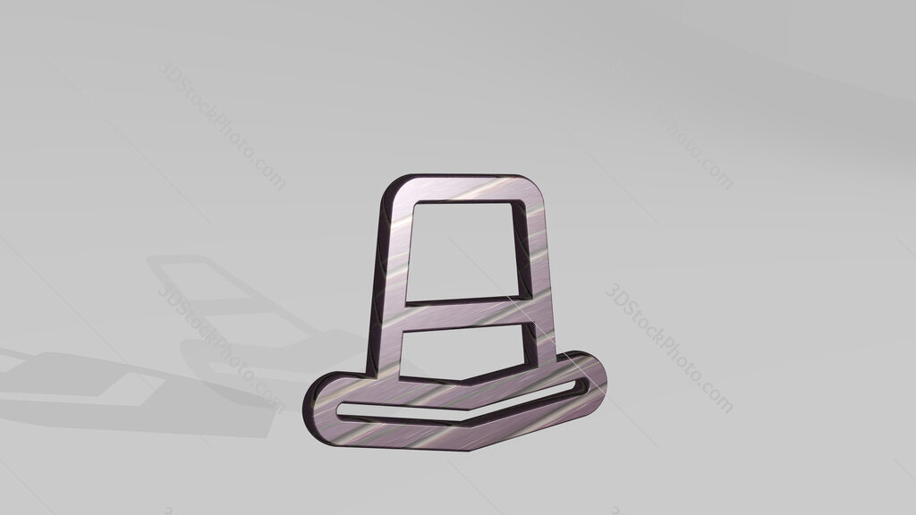 hat 3D icon standing on the floor